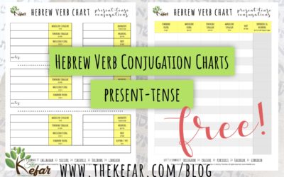 Conjugate Hebrew verbs with my FREE chart!